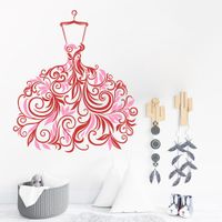 Vinilo Decorativo Vestido De Hojas para pared Stickart Pequeño 62 x 70 cm alto