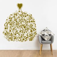 Vinilo Decorativo Vestido De Ramas para pared Stickart Pequeño 67 x 75 cm alto