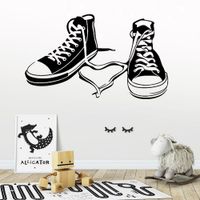 Vinilo Decorativo Zapatillas para pared Stickart Pequeño 70 x 42 cm alto