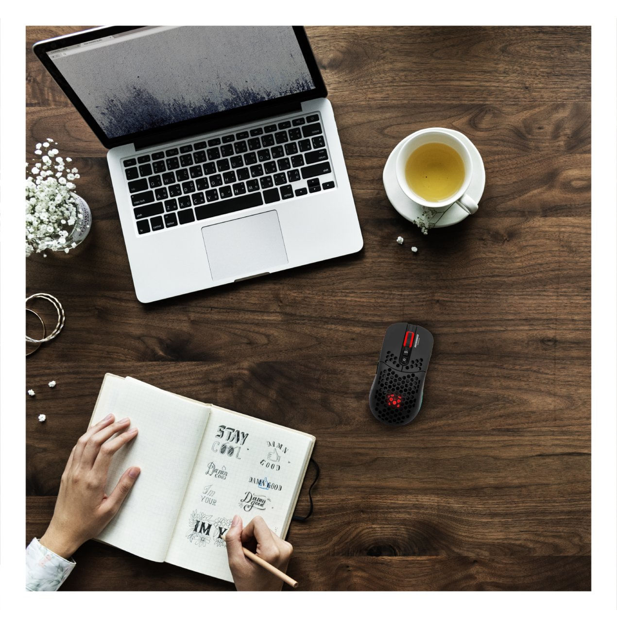 Mouse Gamer Dinamico de Modelo MIC GM828RX en Negro