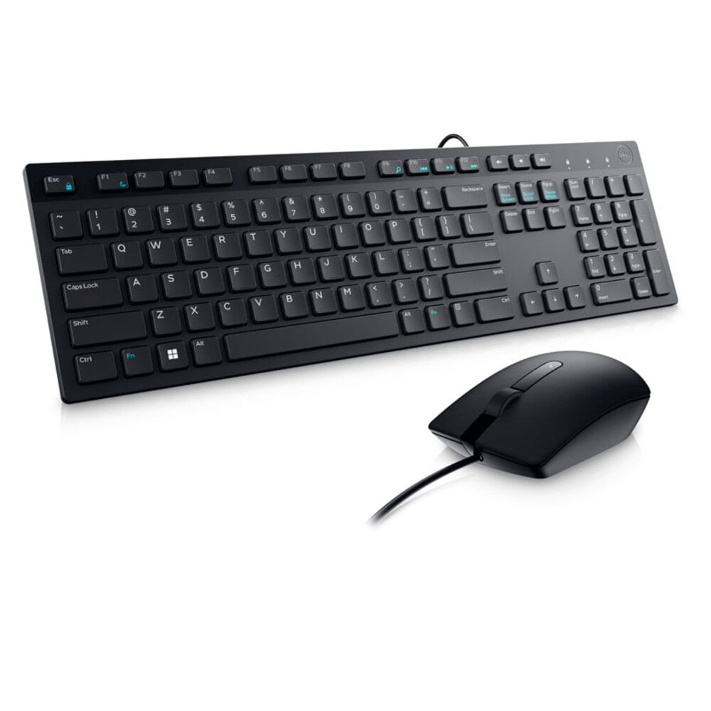 Kit Teclado y Mouse Dell KM300C USB Negro