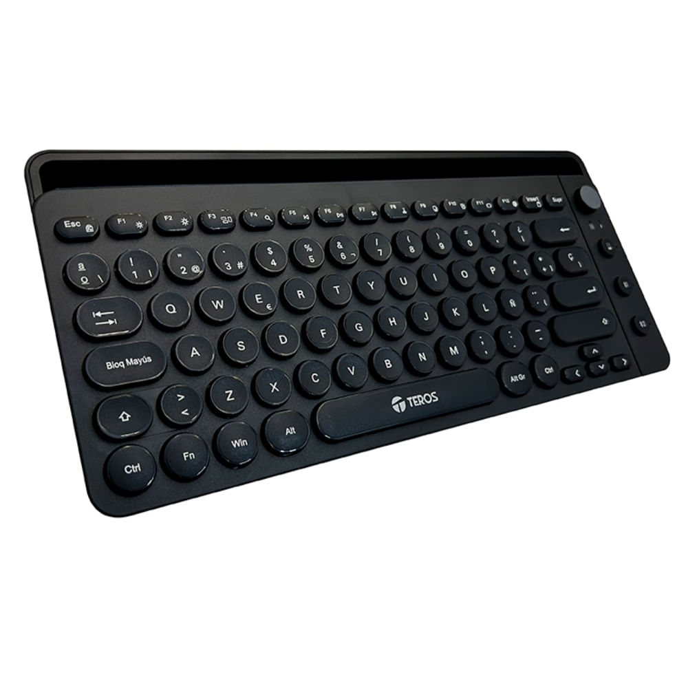Teclado Teros TE-4064 Inalámbrico 2.4GHZ BT 3.0 Negro