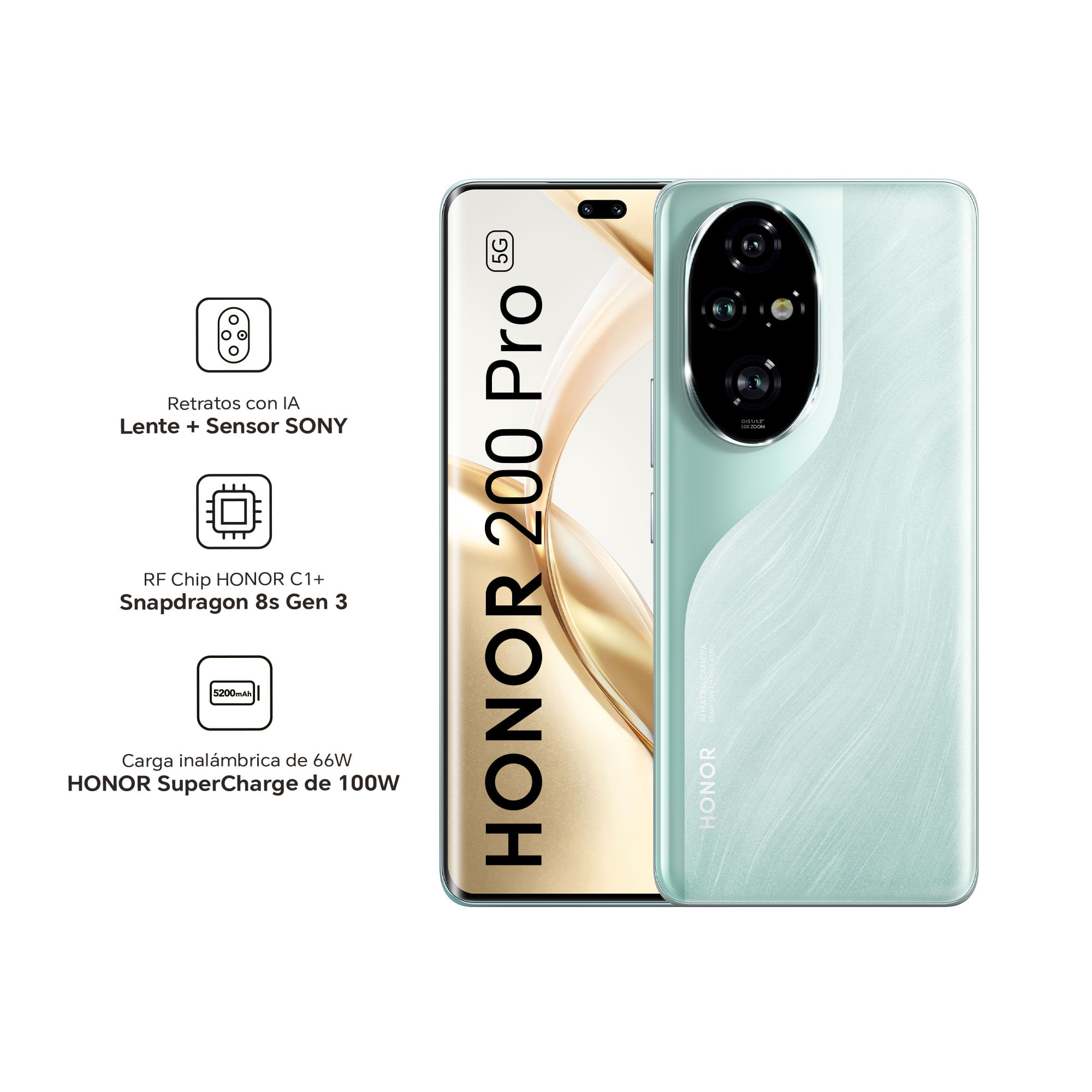 Smartphone Honor 200 Pro 12gb+512gb Dual Sim Ocean Cyan