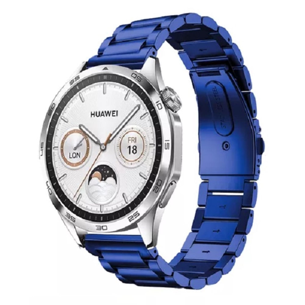 Correa De Acero Compatible Con Huawei Watch Gt3 SE Azul