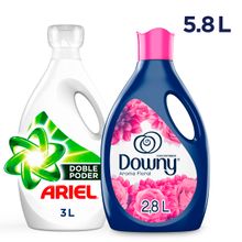 pack-detergente-liquido-ariel-pro-cuidado-3l-suavizante-downy-aroma-floral-2-8L