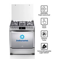 Cocina de 5 Hornillas con Horno y Panel Digital Indurama Montecarlo Zafiro Croma