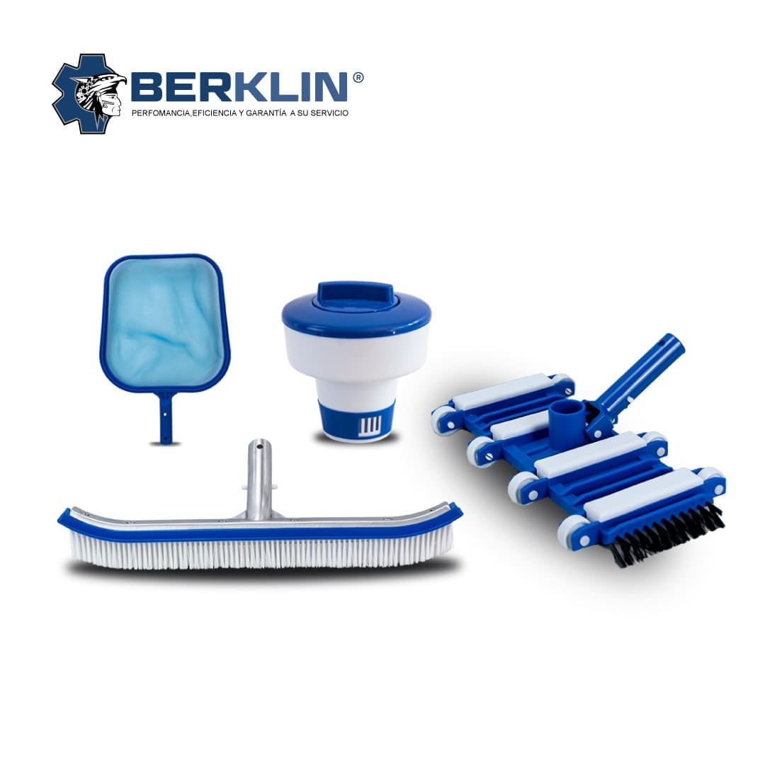 Kit basico de limpieza Berklin para piscina