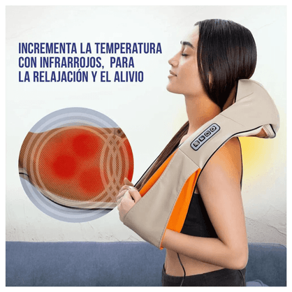 Masajeador de Cuello Espalda y Cuerpo Eléctrico con Infrarrojo | plazaVea -  plazaVea