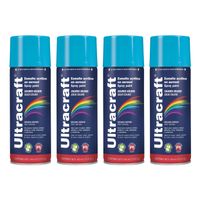 Pintura Spray Color Azul Celeste x4 Unidades Ultracraft 40029-4