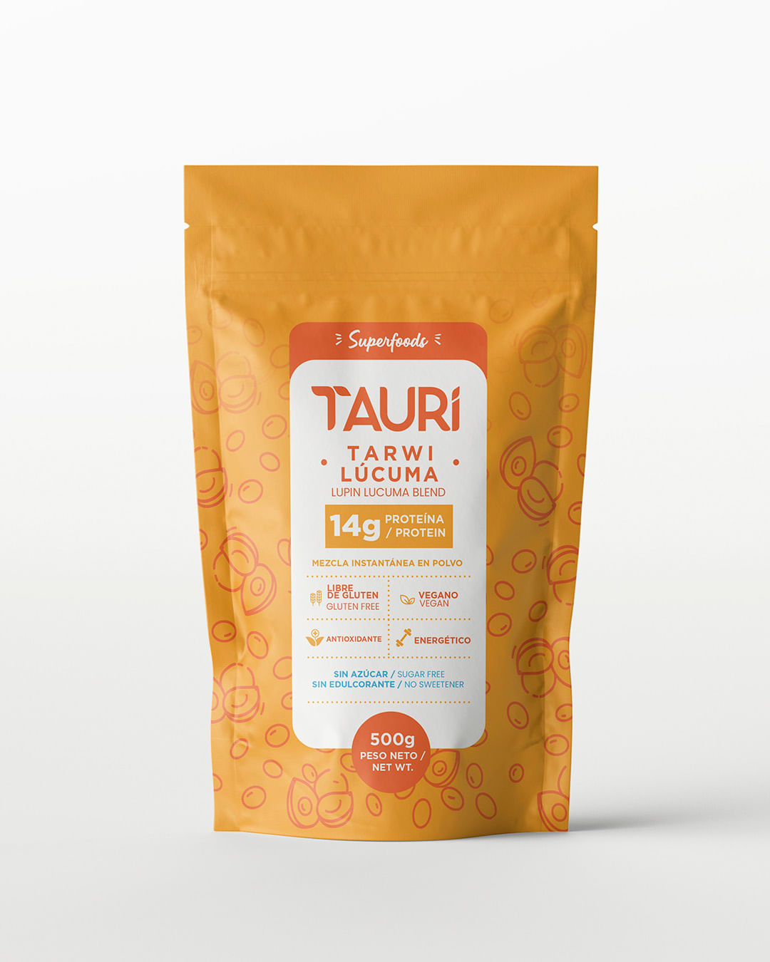 Tarwi con Lucuma en Polvo 500 Gr Fuente de Proteina Vegetal