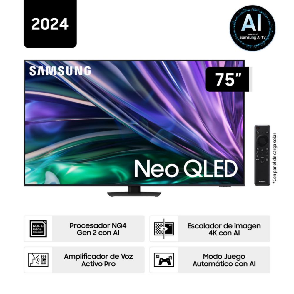 Televisor Samsung 75'' Neo QLED 4K QN85D Tizen OS Smart TV (2024)