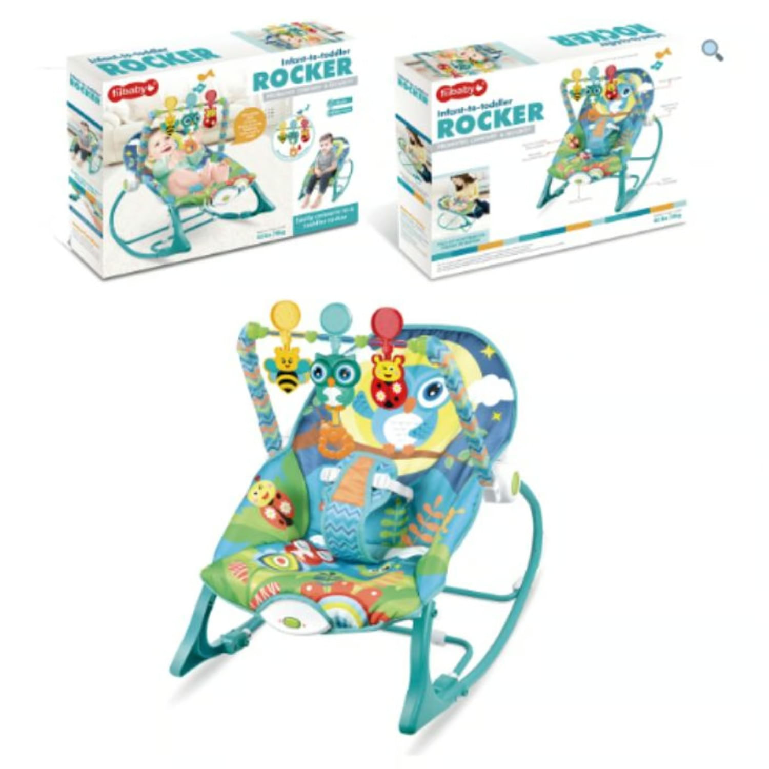 Silla Mecedora para Bebe color Verde