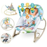 Silla Mecedora Musical y Vibrador Estampado Safari