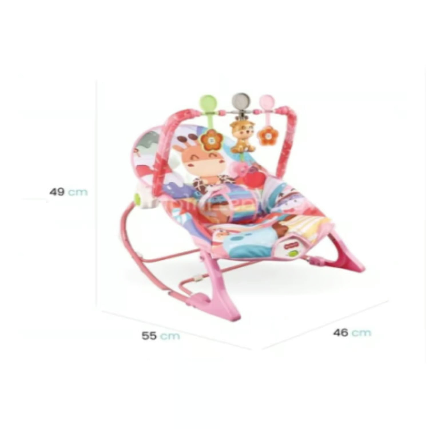 Silla Mecedora Musical y Vibrador Rosada