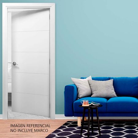 Puerta HDF blanca Mediterranea 4x80x207cm