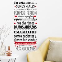 Vinilo Decorativo Somos Reales para pared Stickart Mediano 50 x 100 cm alto