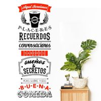 Vinilo Decorativo Recuerdos para pared Stickart Mediano 40 x 105 cm alto