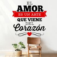 Vinilo Decorativo El Amor para pared Stickart Pequeño 60 x 60 cm alto