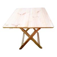 Mesa Plegable Start FG Sala o Jardin Woodflex Cuadrada en Natual 80X80cm
