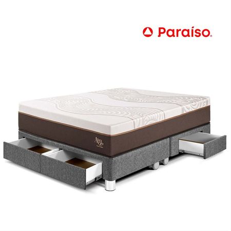 Cama con Cajones Royal Abrazzo Queen Gris