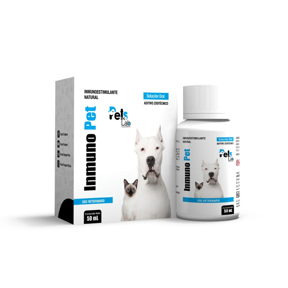 Inmunoestimulante natural para mascotas INMUNO PET 50 ML PETS LAB