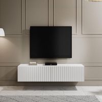 Mesa de TV TU MESITA Michel Moderna color Blanco 2 puertas