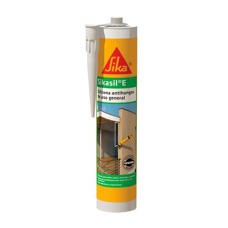 Silicona antihongos para puertas y ventanas Sikasil E transparente 300ml