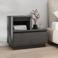 Velador Moderno Ramón color Gris oscuro 1 cajón TU MESITA