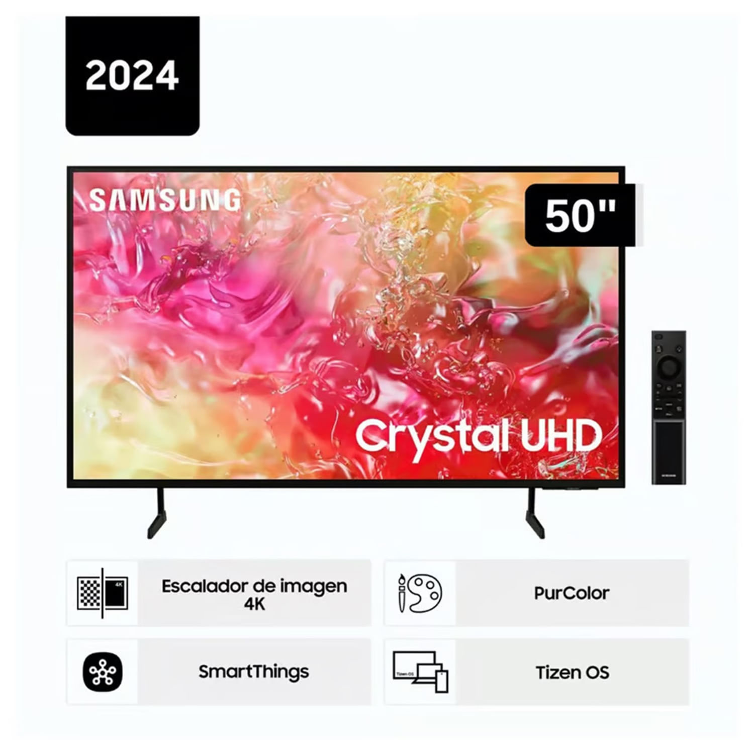 Televisor de 50"" Smart Tv 4K UHD Tizen OS 2024 Samsung 50DU7000