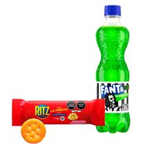 pack-gaseosa-fanta-manzana-botella-500ml-galletas-saladas-ritz-bolsa-52.5g