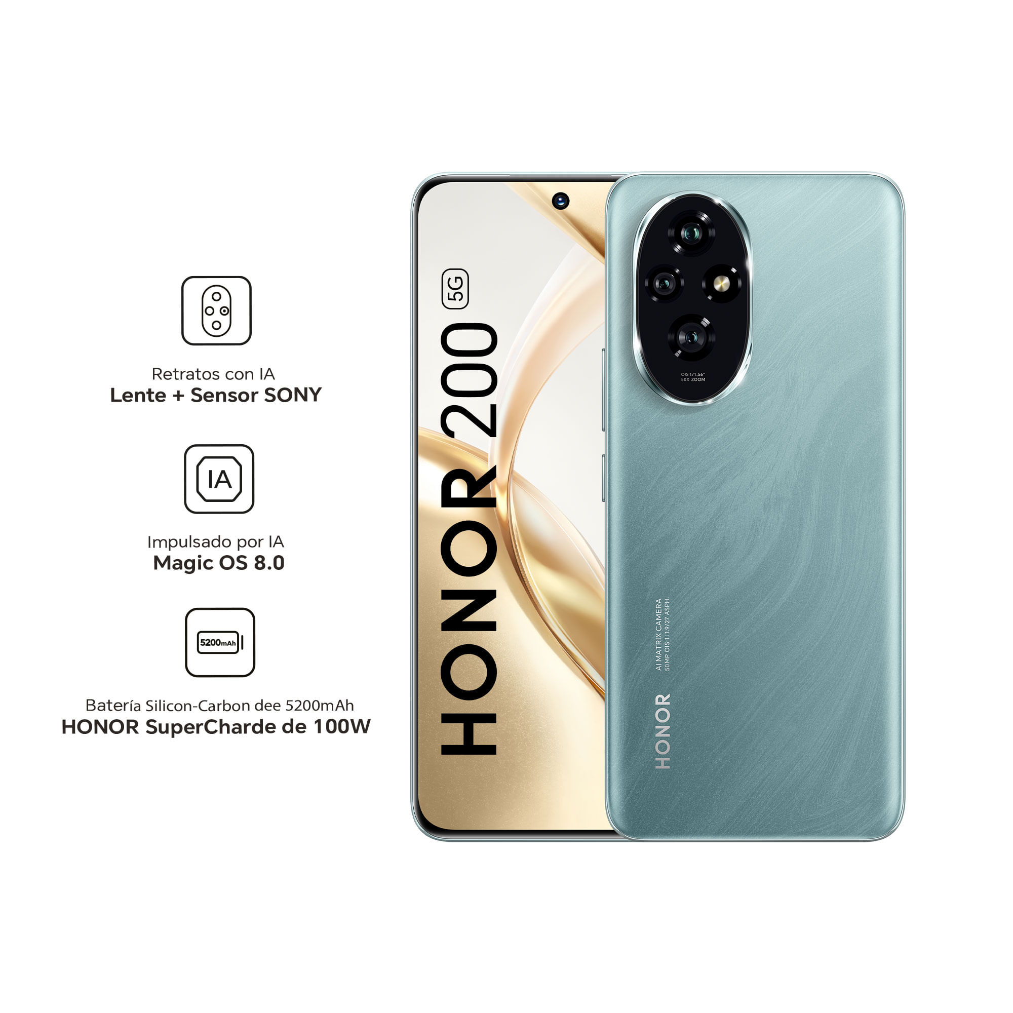 Smartphone Honor 200 12gb+256gb Dual Sim Esmerald Green