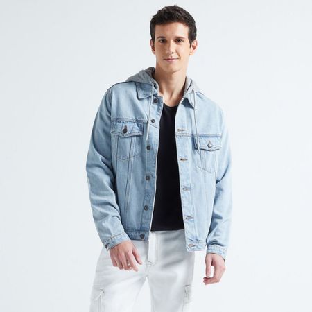 Casaca Hypnotic Denim Hoodie Hombre CELESTE M