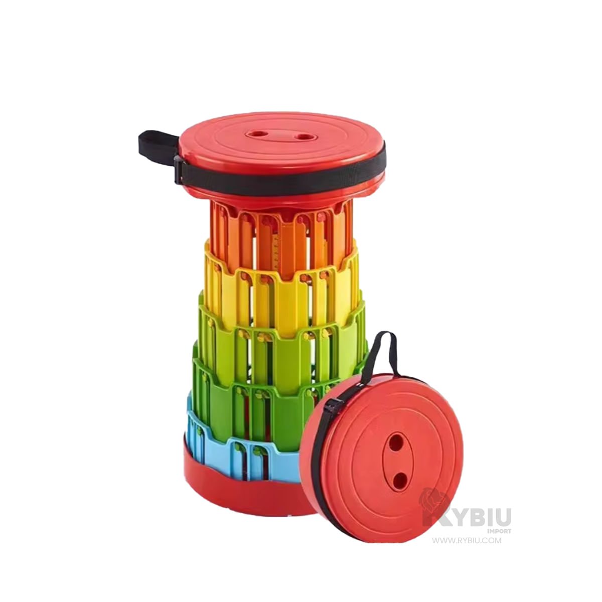 Silla para Aire Libre Compacta de Tapa Rojo Y+Stickers