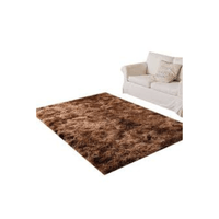 Alfombra Felpa Marrón 170 x 120