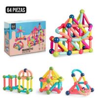 Bloques Magneticos Didacticos de 64 Piezas