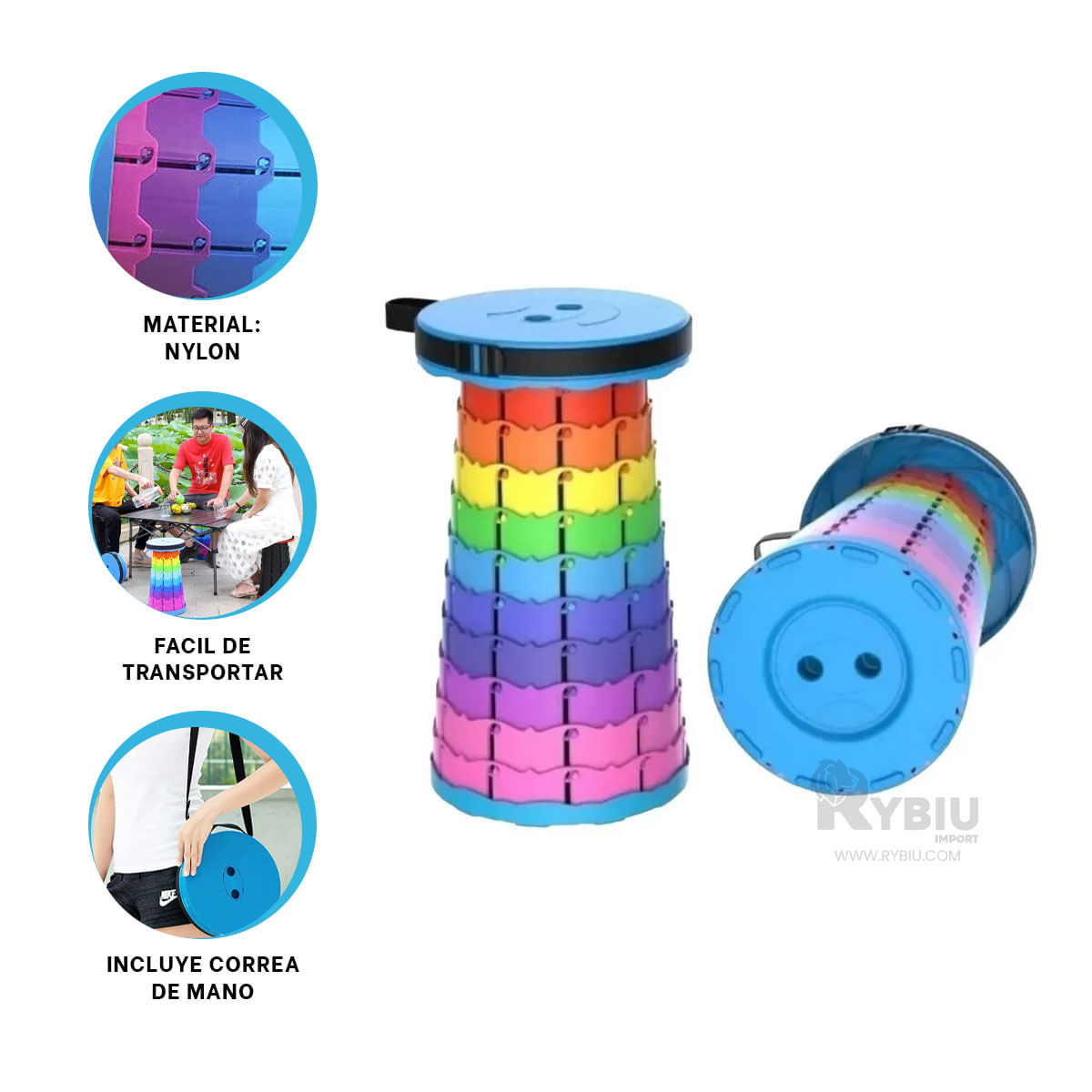 Silla Desmontable y Funcional en Multicolor Y+Stickers