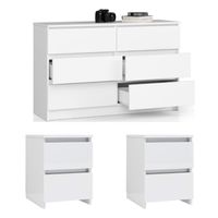 Combo Cómoda con veladores Ariadna Armados Muebles Bonno