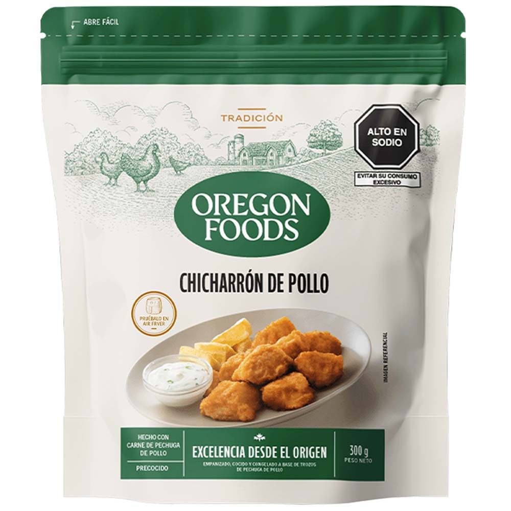 Chicharrón de Pechuga de Pollo OREGON FOODS Bolsa 300g