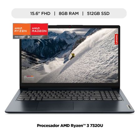 Laptop Lenovo IP1 15AMN7 Ryzen 3-7320U 8GB RAM 512GB SSD 15.6