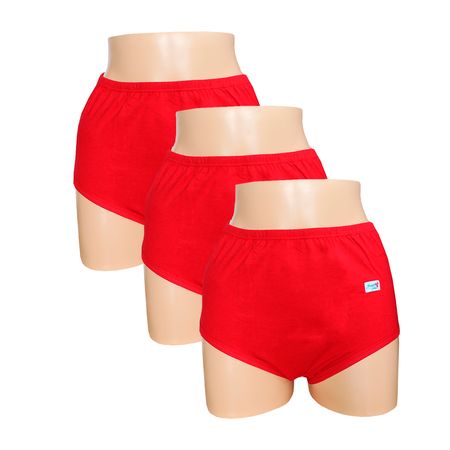 Pack x3 Trusa Clásica Sweet Cotton Rojo Talla S