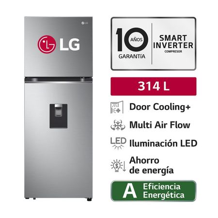 Refrigeradora LG GT31WPP Top Freezer Door Cooling 314L Plateado