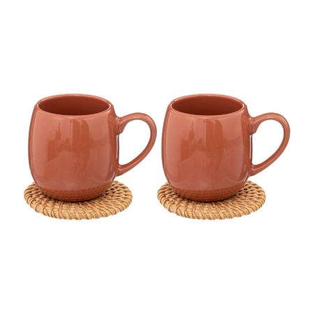 Set x 2 tazas altas con posavaso Trend