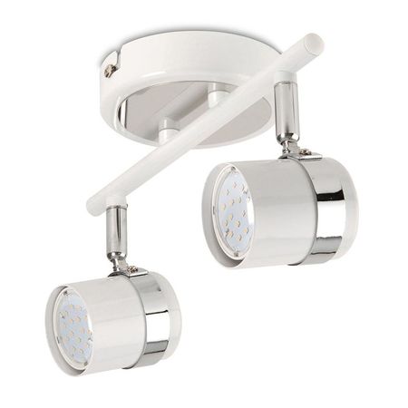 Barra LED Verónica GU10 Blanco Brillante 3W 2 Luces