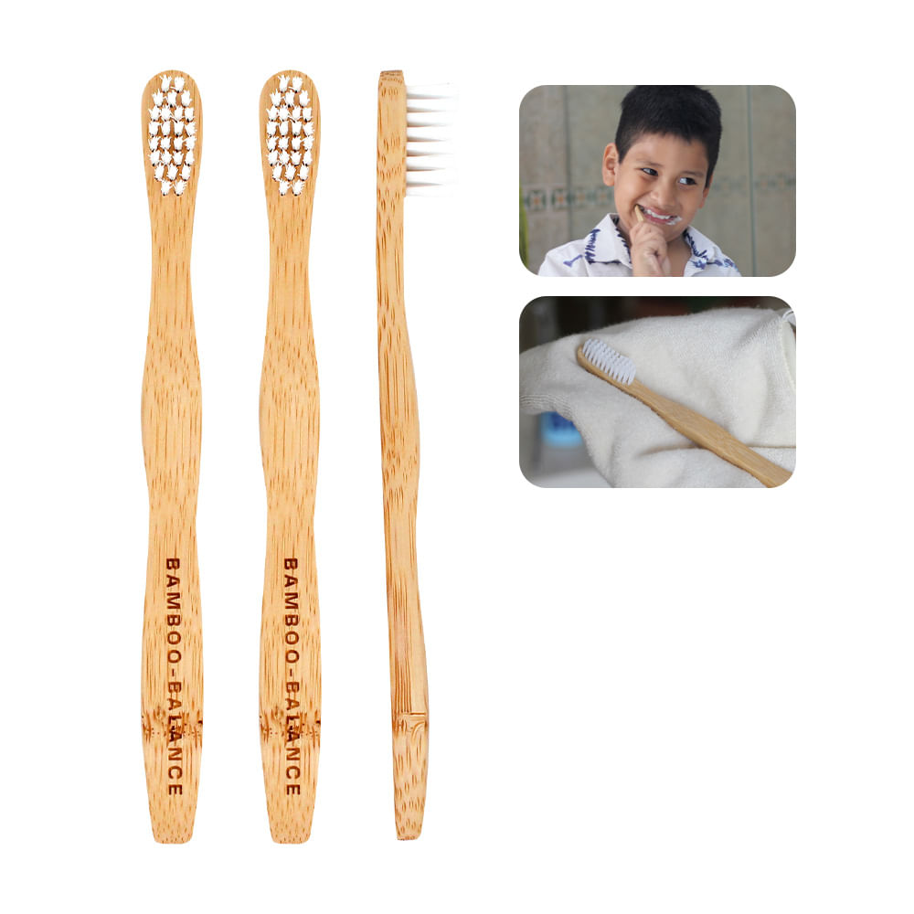Cepillo de Dientes de Bambú Bamboo Balance Tripack Niños
