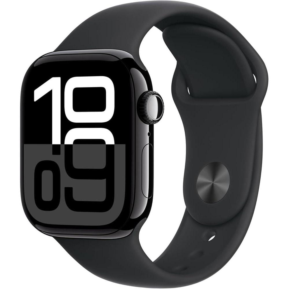 Apple Watch Series 10 Aluminum 42mm S/M GPS Sport Band Jet Black-Black