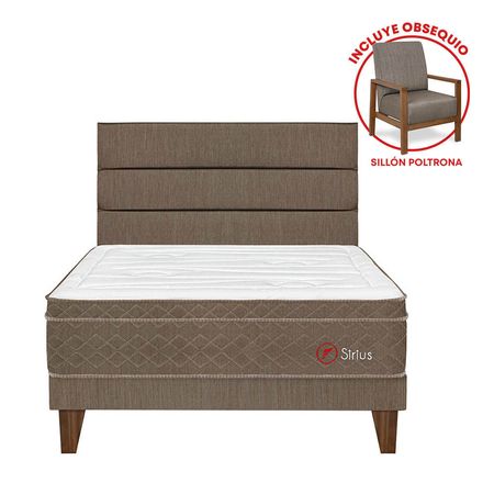 Dormitorio Europeo Sirius Queen Cabecera Superior Marrón