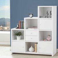 Librero Nacion Muebles Alise Color Blanco