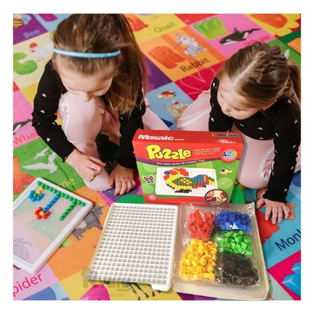 Puzzle Dinamico para Niños de Color Rojo Y+Papel de Regalo