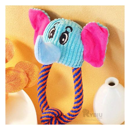 Peluche Compacto con Soga Pet en Modelo Elefante