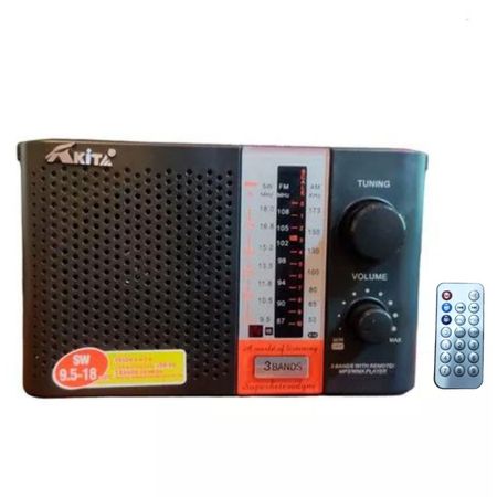 Radio Akita AMFM ICFN 12MP corriente y batería